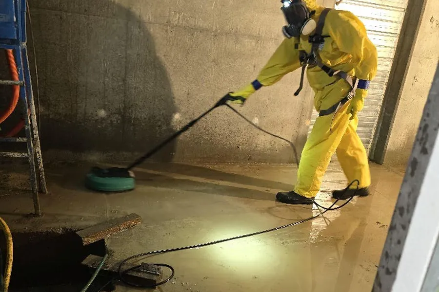 Confined Space Remediation — Sewer-Contaminated Lift Shaft Pit